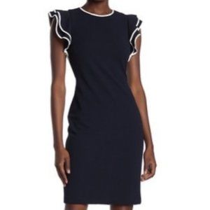 Tommy Hilfiger Women’s Flutter Sleeve Scuba Dress